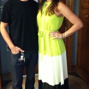 Vince Camuto neon colorblock dress size 4